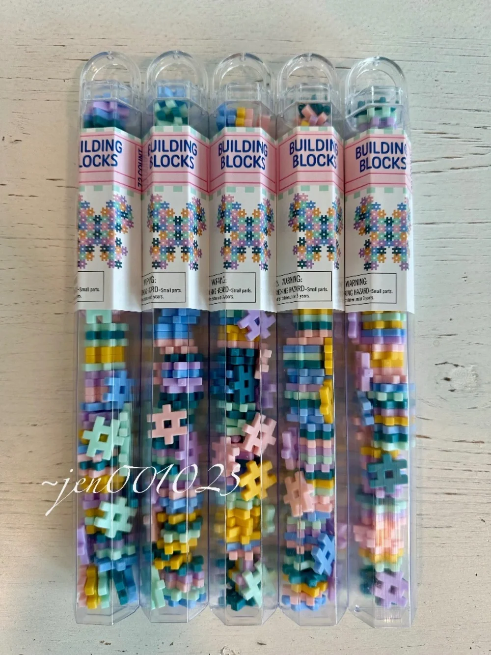 5 Sets Target Hashtag Building Blocks Pastel Colors